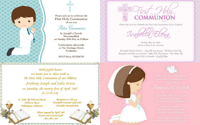 Invites for communion party