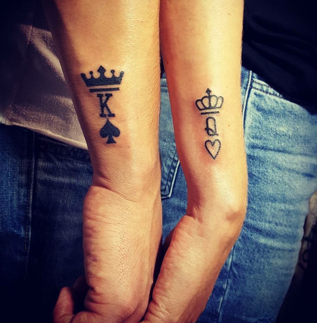 Faith Hudgens on Instagram: “POWER COUPLE 🥀 . I had the honor of doing couples  tattoos on th… | Couple tattoos unique, Matching couple tattoos, Best couple  tattoos