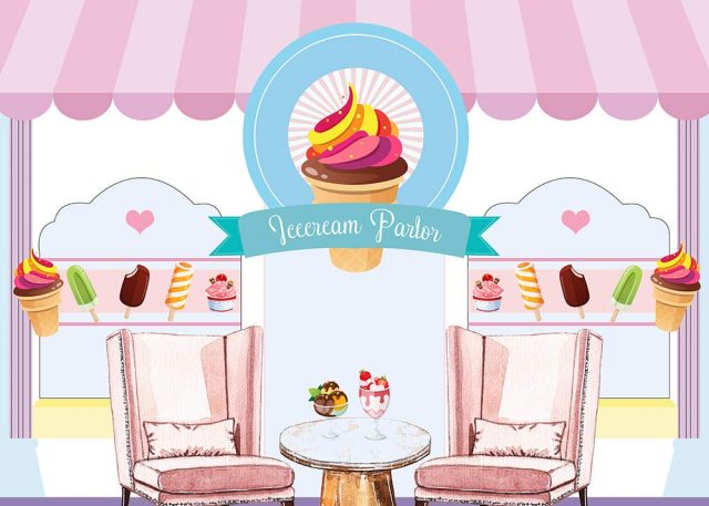 Ice cream Parlour Photobooth for Girls Birthday Party