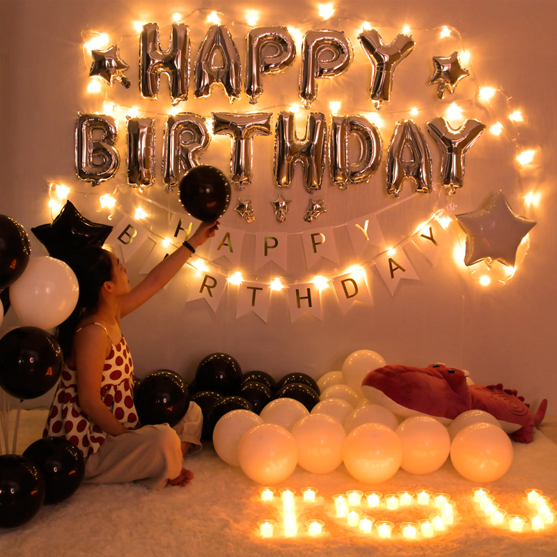 Happy Birthday Decoration with Balloons