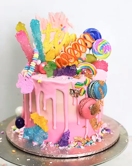 Girls Rainbow Birthday Cake – Miss Cake