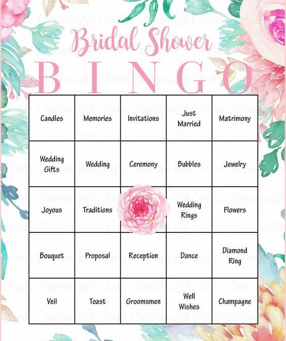 Wedding Shower Game Printable - Bridal Shower Game