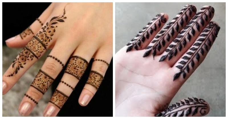 Beautiful One Finger Mehndi Design On Hand Stock Photo | Adobe Stock