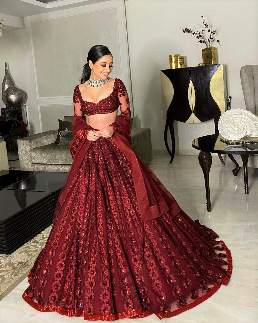 Red Designer Wedding Gown | Reception & Engagement Dress